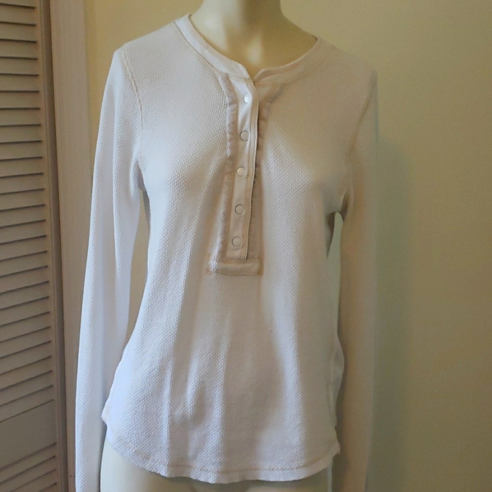 Free People LS waffle Top size L